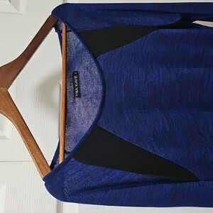Mia Kaye Long Sleeve Blue and Black Top